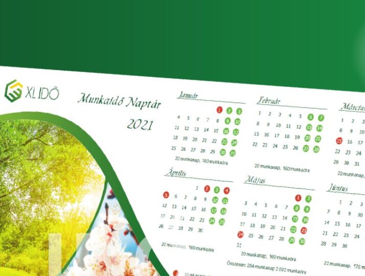 Munkaidő naptár 2021.