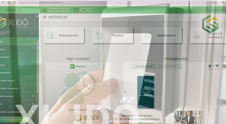 Beléptetés és Online munkaidő-nyilvántartás egyszerre