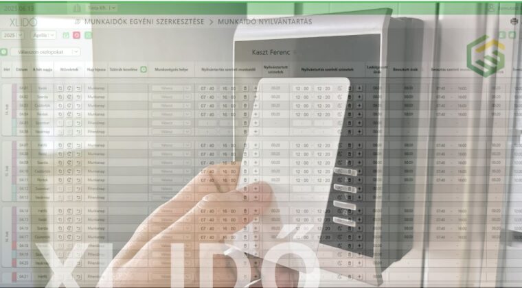 Online munkaidő-nyilvántartás mobil beléptetővel